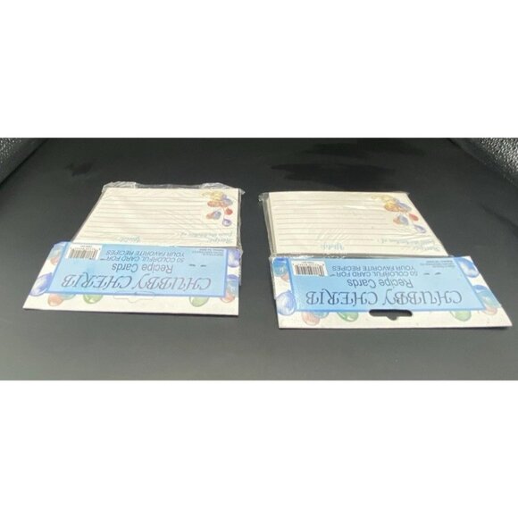 Chubby Cherub Recipe Cards 5x3 Lot of 2 Packs 50 Each Vintage NOS Home Cook Chef - Picture 4 of 13